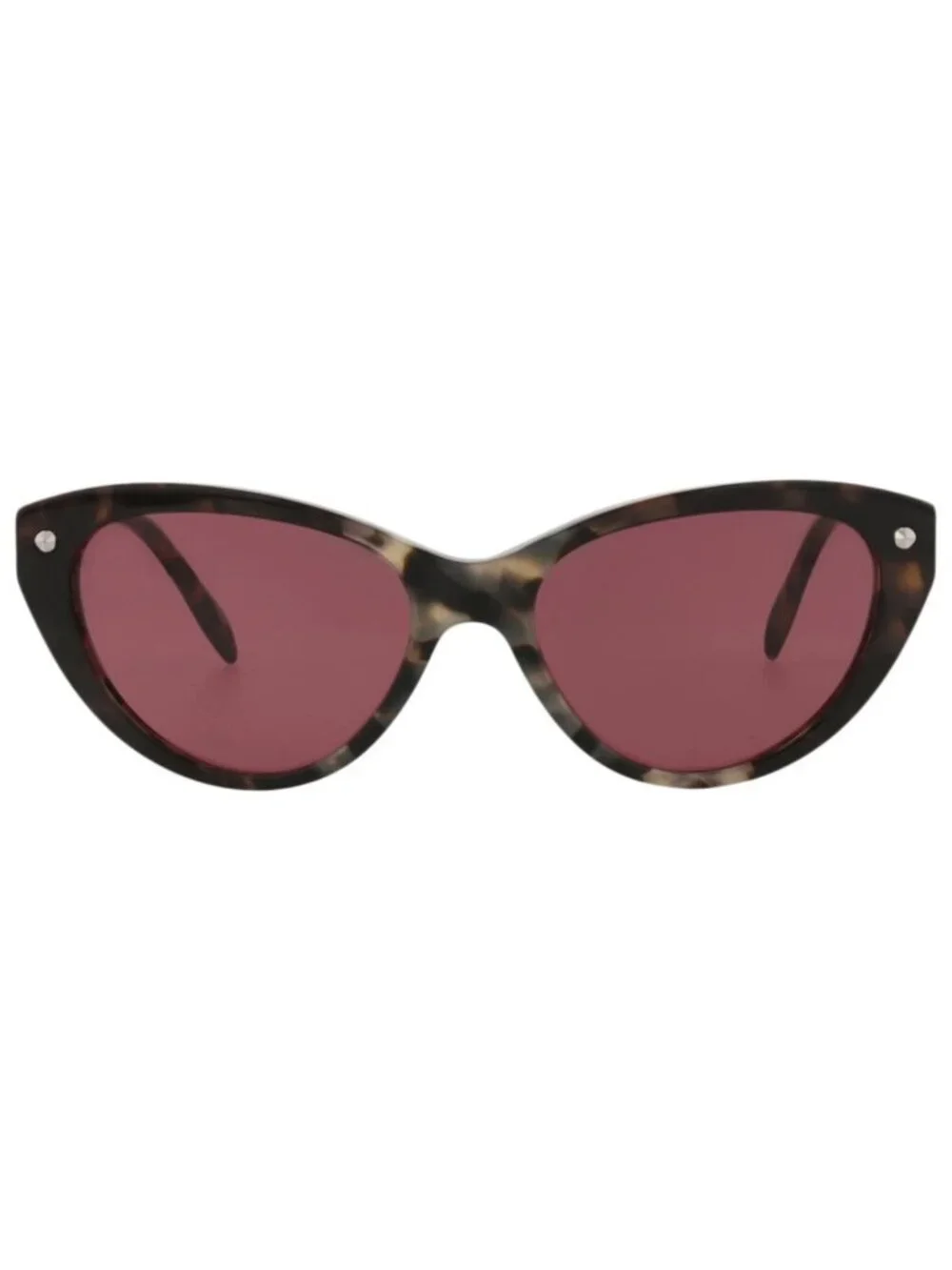 New Alexander McQueen Women's Sunglasses Cat Eye Acetate Frame Havana Havana